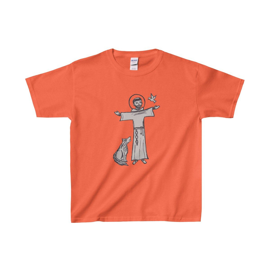 St. Francis with Brother Wolf Kid's T-Shirt
