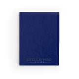 Midnight Blue Journal With Cross Mountain Scene