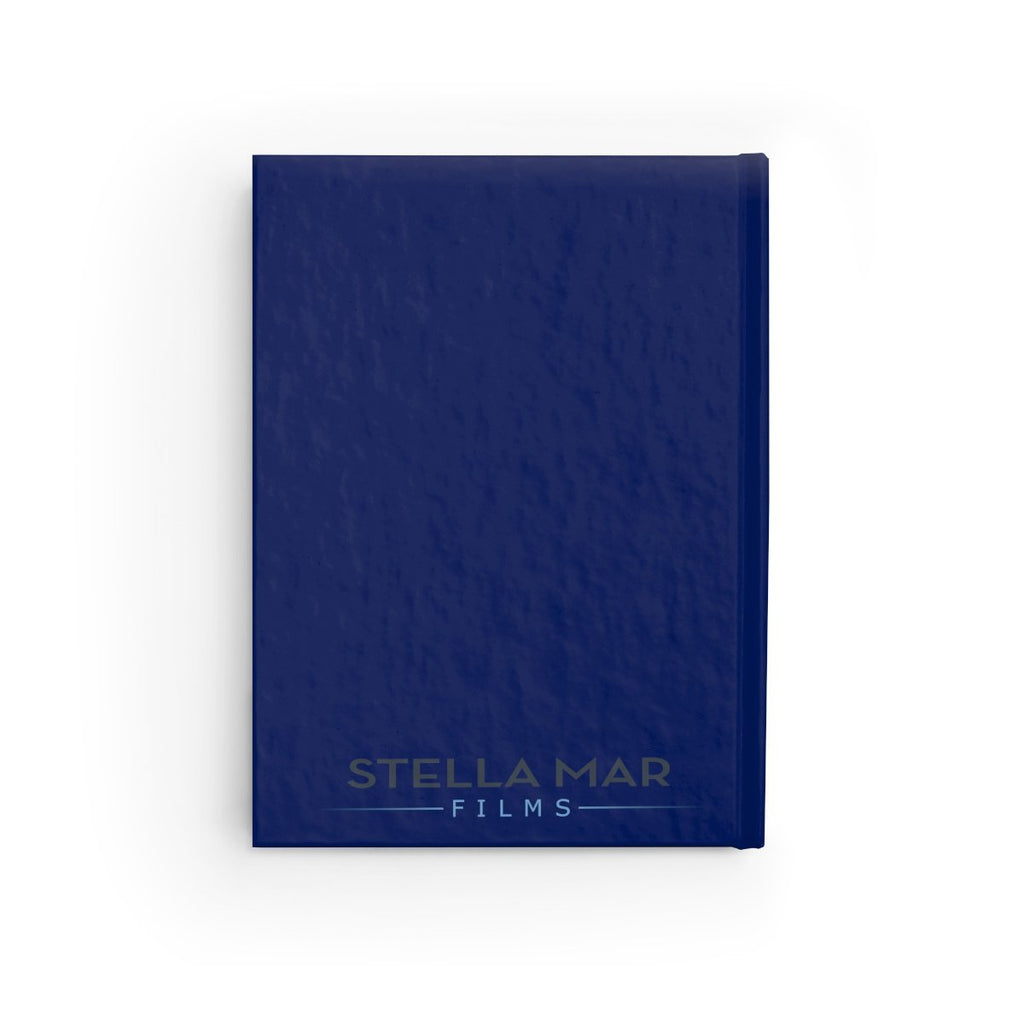 Midnight Blue Journal With Cross Mountain Scene
