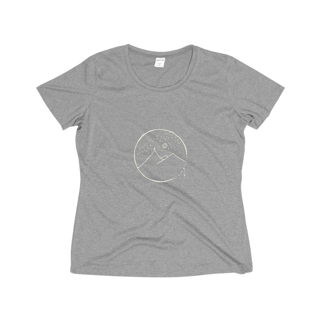 Women's Wicking Tee with Cross Mountain Design