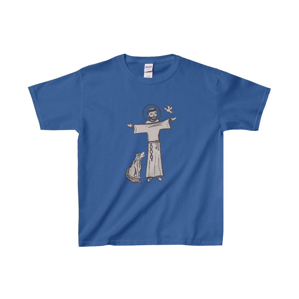 St. Francis with Brother Wolf Kid's T-Shirt