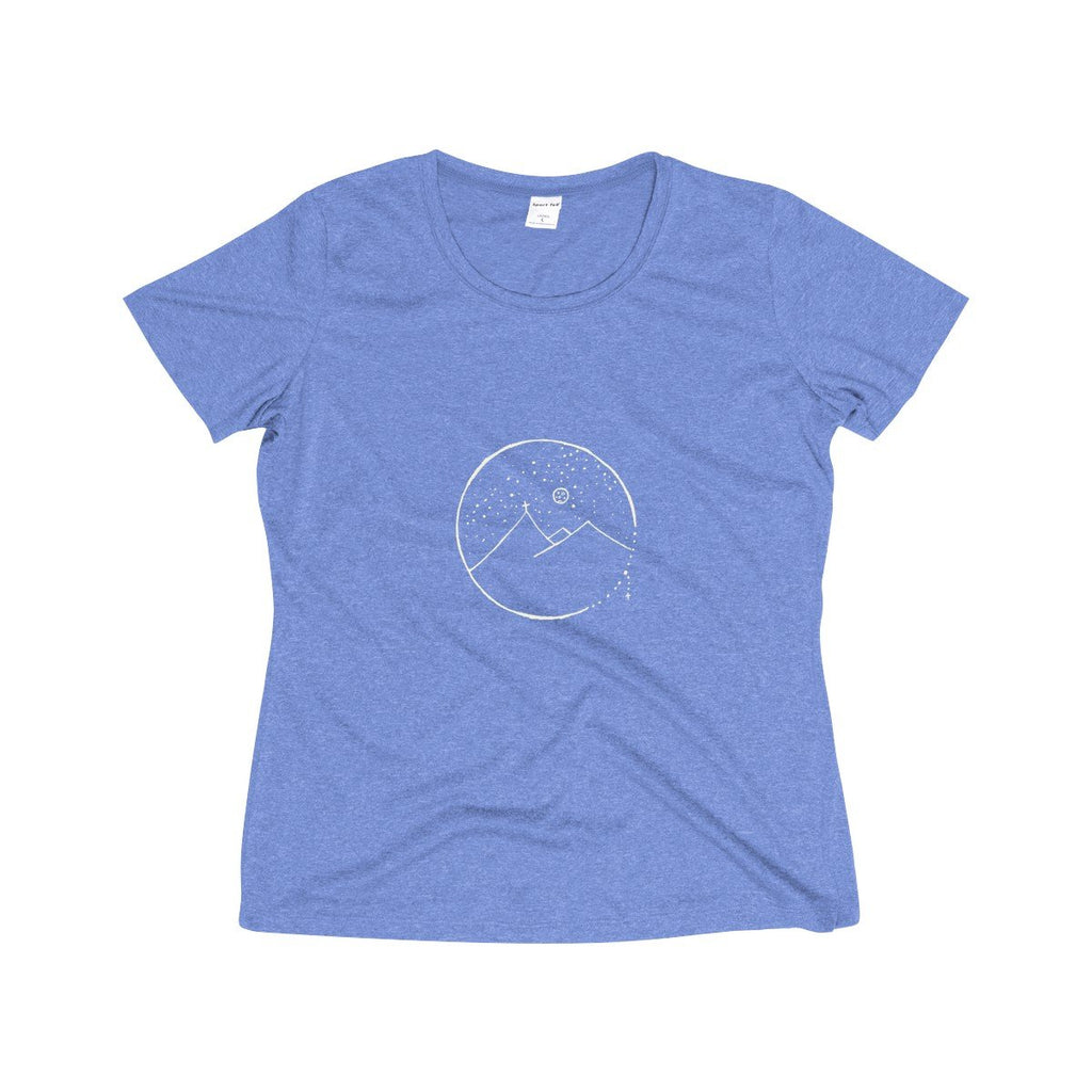 Women's Wicking Tee with Cross Mountain Design