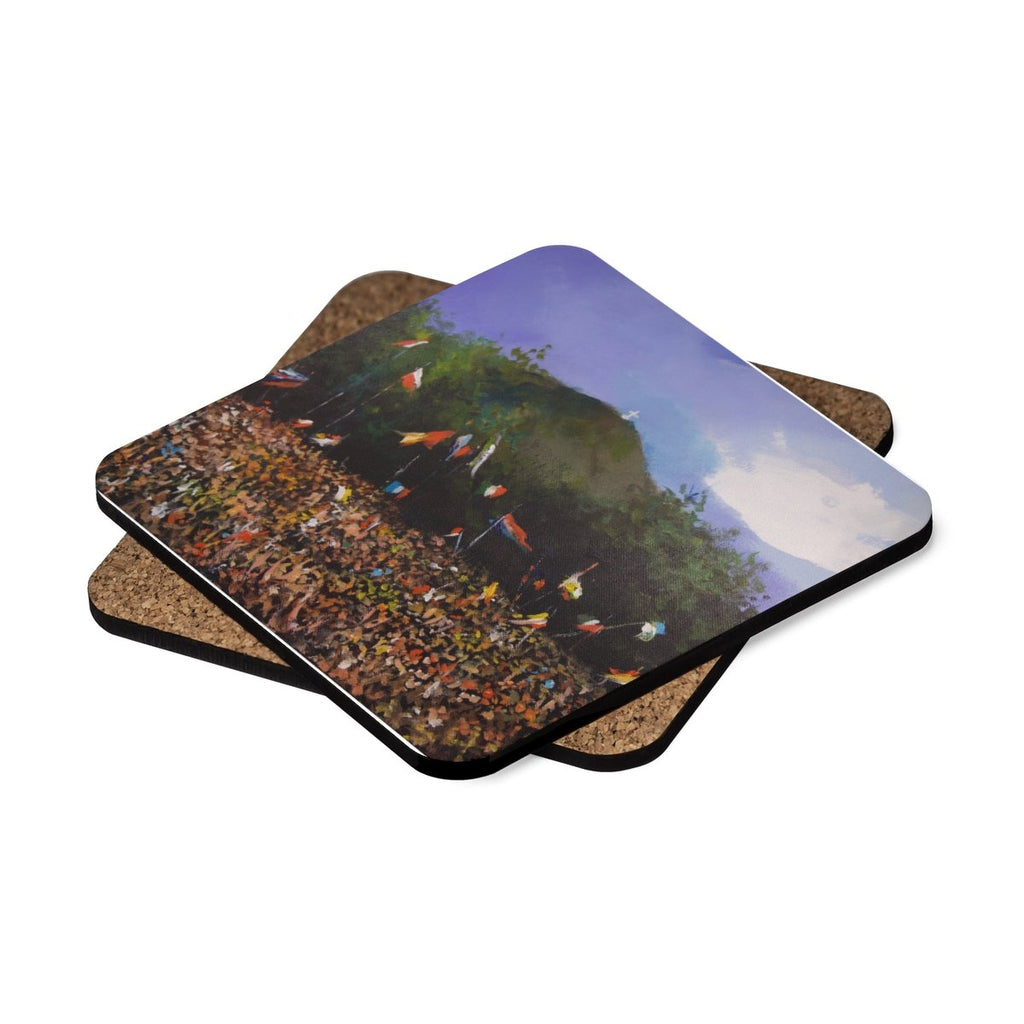 Cross Mountain Hardboard Coaster Set - 4pcs