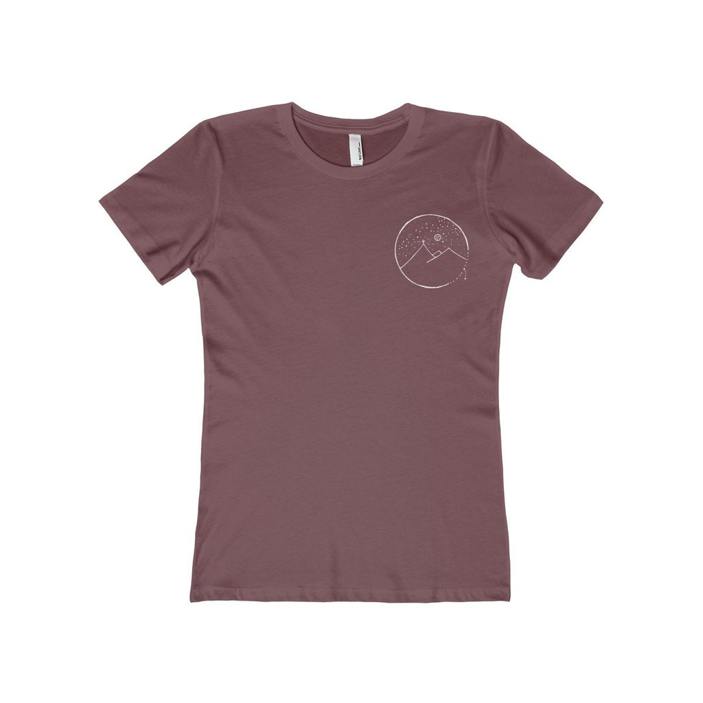 Women's The Boyfriend Tee With Cross Mountain Scene