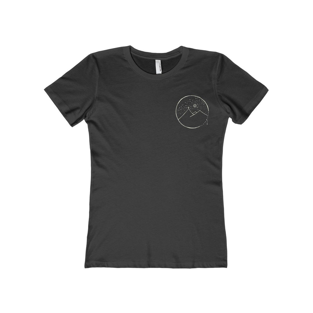 Women's The Boyfriend Tee With Cross Mountain Scene