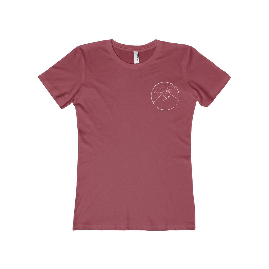 Women's The Boyfriend Tee With Cross Mountain Scene