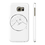 Slim Mate Phone Case with Cross Mountain Scene