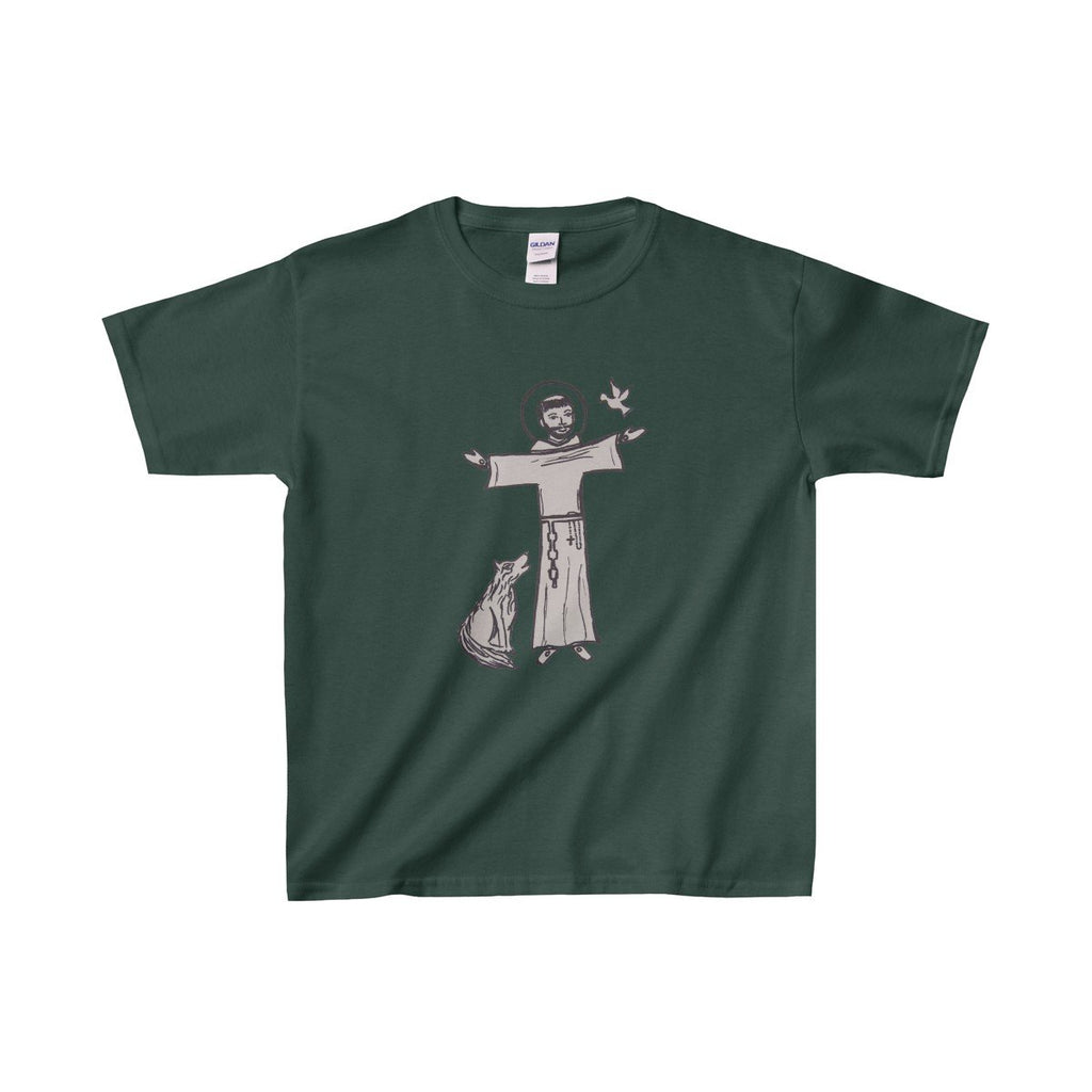 St. Francis with Brother Wolf Kid's T-Shirt