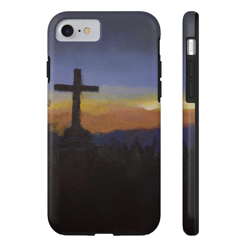 Tough Phone Case With Cross Mountain Artwork