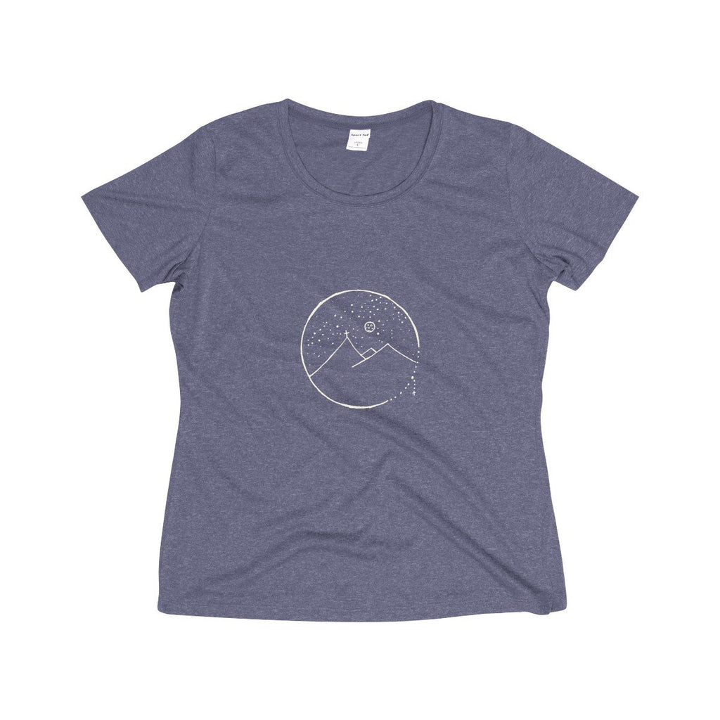 Women's Wicking Tee with Cross Mountain Design