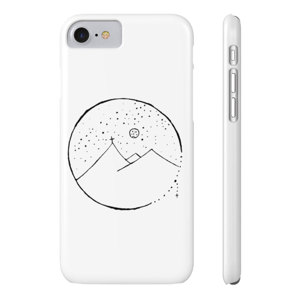Slim Mate Phone Case with Cross Mountain Scene