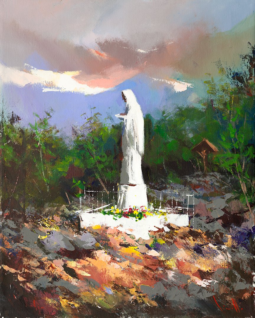 Apparition Hill Print - Gospa painting