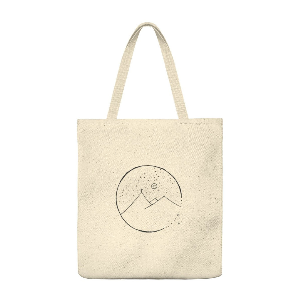 Roomy Tote Bag with Cross Mountain Scene