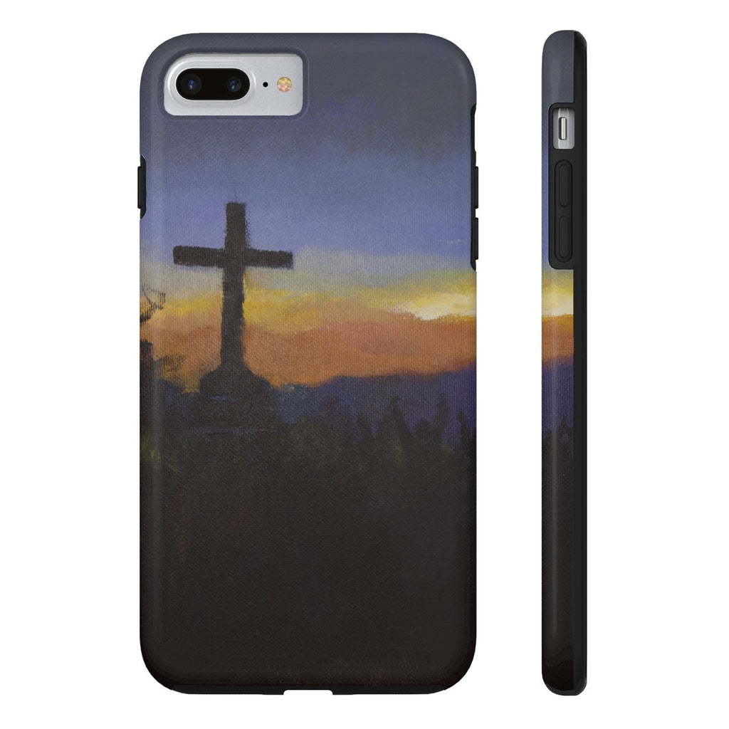 Tough Phone Case With Cross Mountain Artwork