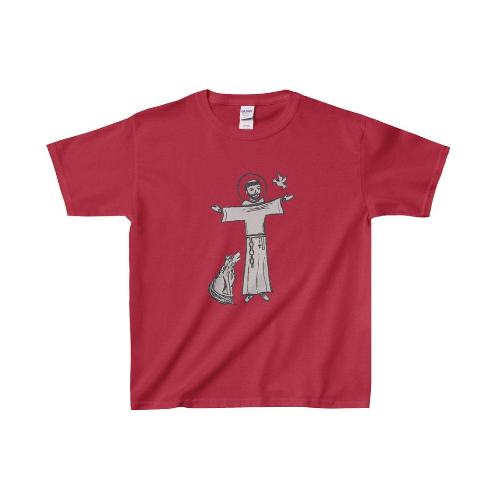 St. Francis with Brother Wolf Kid's T-Shirt