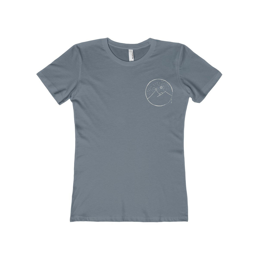 Women's The Boyfriend Tee With Cross Mountain Scene