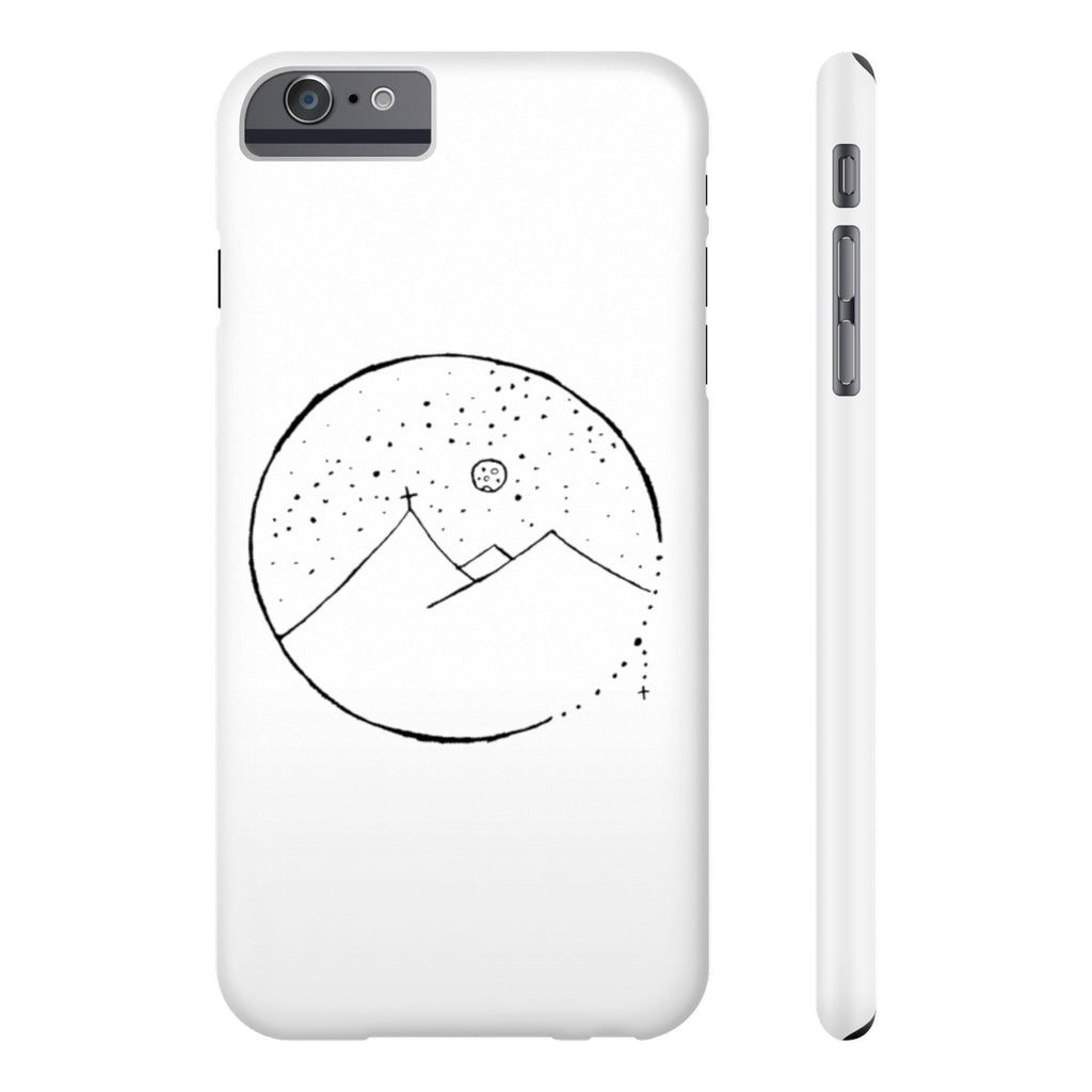 Slim Mate Phone Case with Cross Mountain Scene