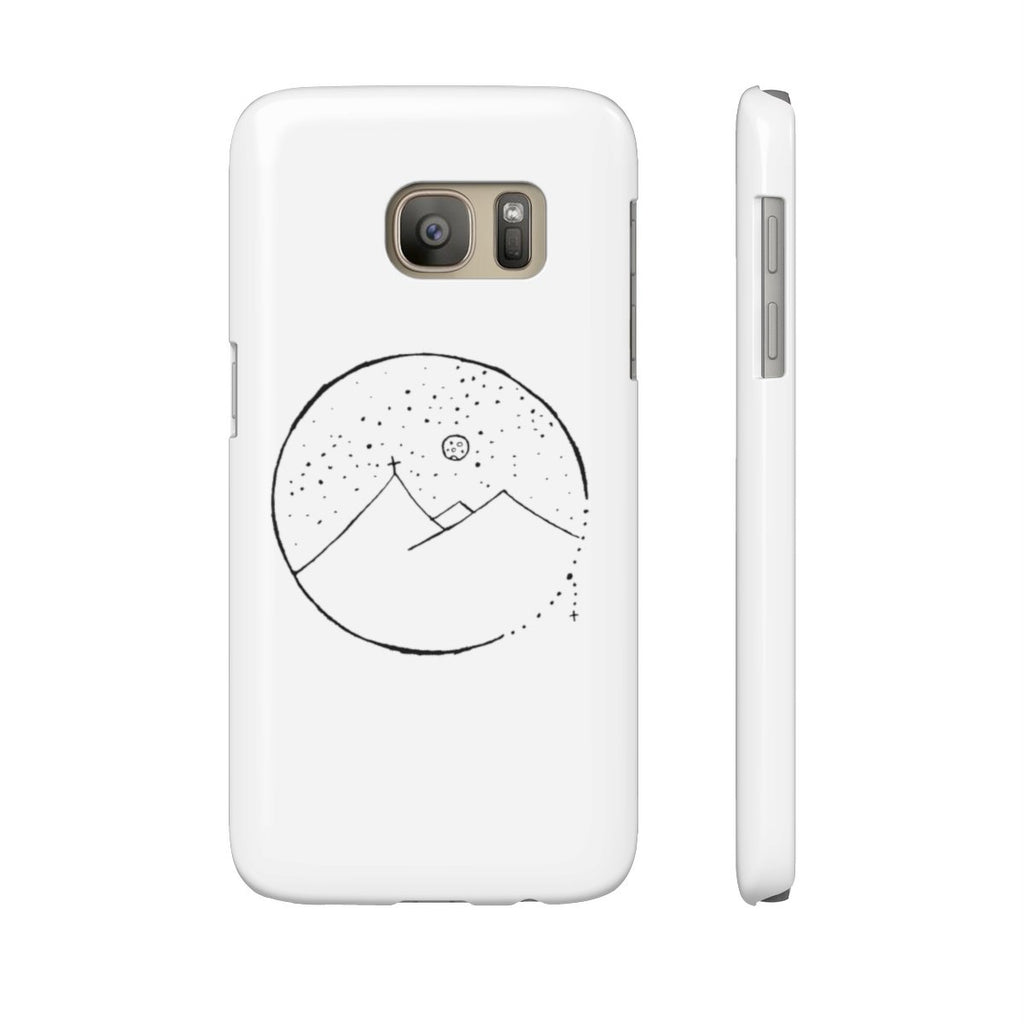 Slim Mate Phone Case with Cross Mountain Scene