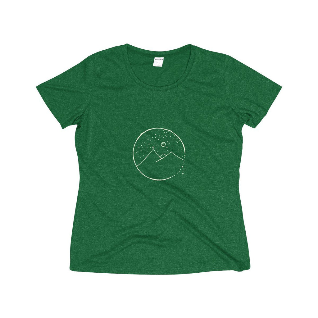 Women's Wicking Tee with Cross Mountain Design