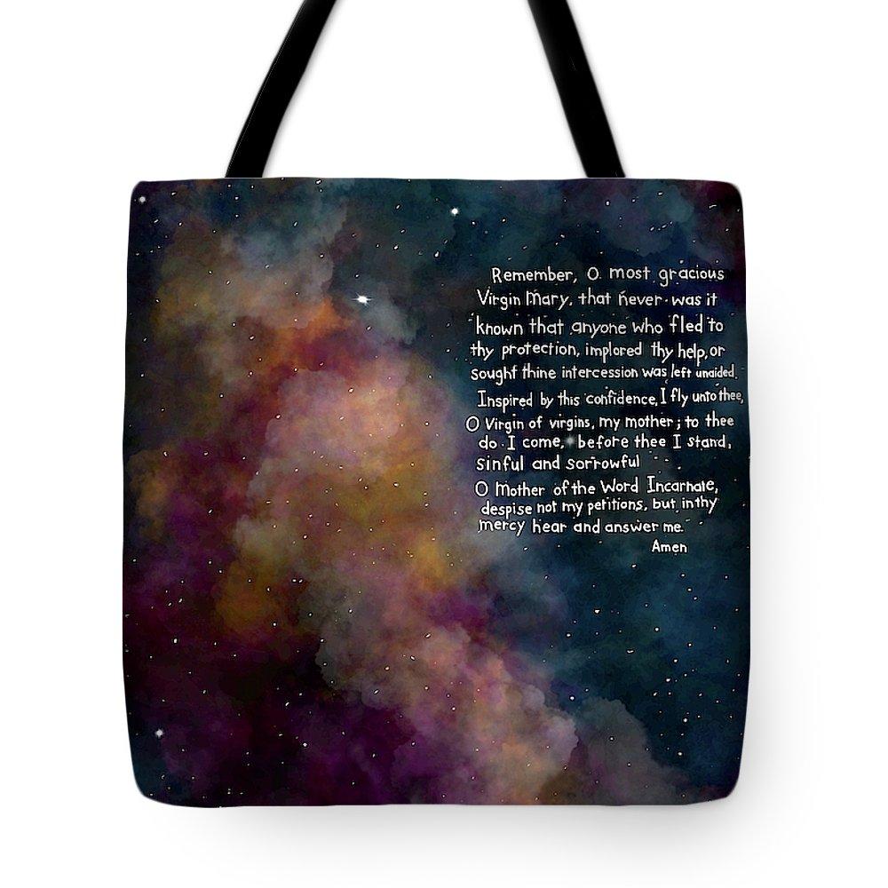 Memorare  Prayer - Tote Bag