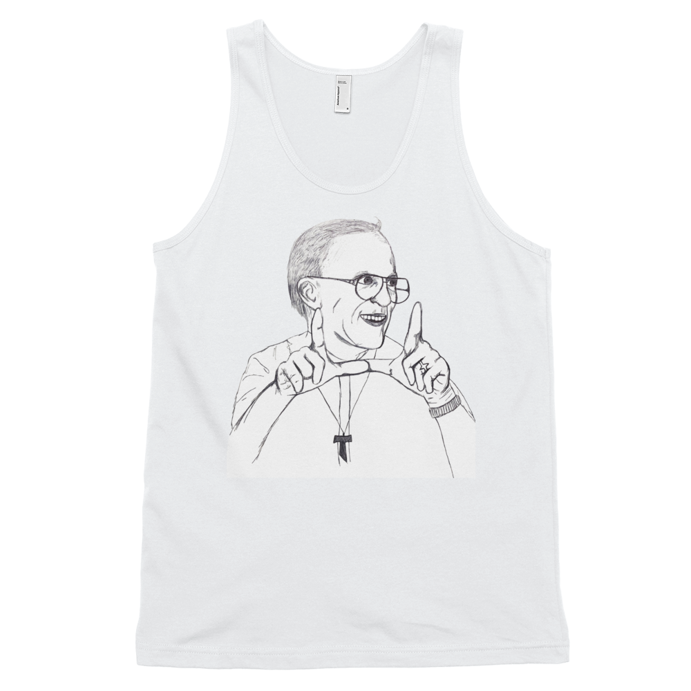 Unisex Tank Top with Fr. Rene Robert Sketch