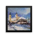 Framed Snowy Medjugorje Scene Poster