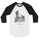 St. Francis Embrace Sketch - 3/4 sleeve raglan shirt