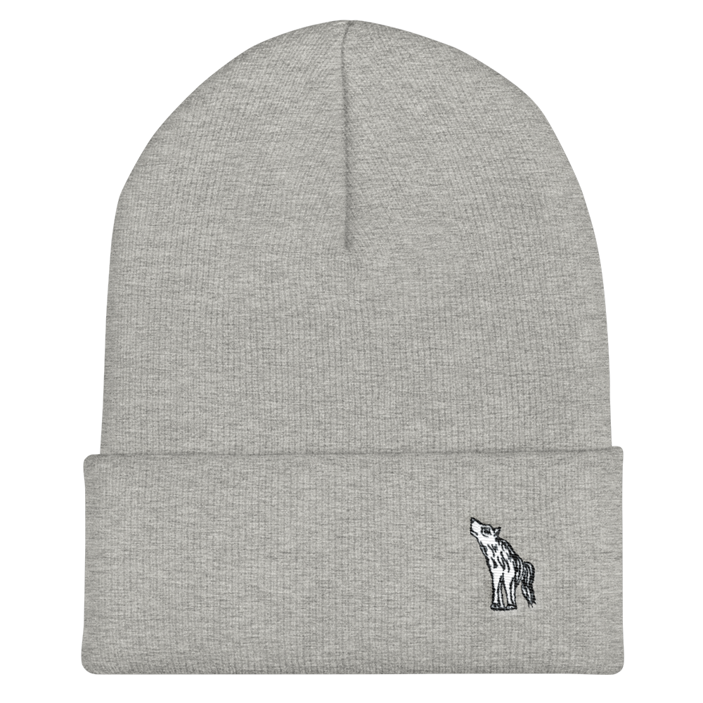 Friendly Wolf Cuffed Beanie