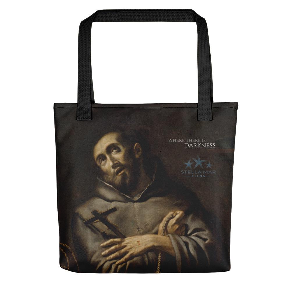 Where There Is Darkness St. Francis Tote Bag