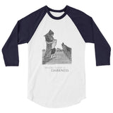 St. Francis Embrace Sketch - 3/4 sleeve raglan shirt