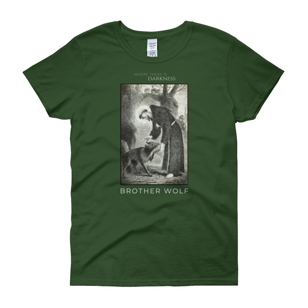 St. Francis Brother Wolf Women's T-Shirt