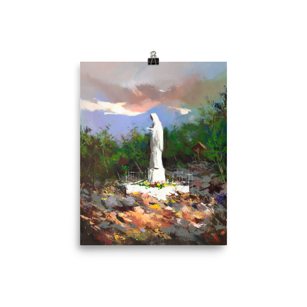Apparition Hill Print - Gospa painting