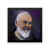 Framed Padre Pio Painting Poster