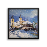 Framed Snowy Medjugorje Scene Poster