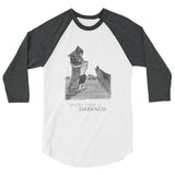 St. Francis Embrace Sketch - 3/4 sleeve raglan shirt