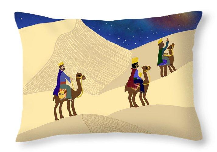 Three Wisemen On A Journey - Throw Pillow