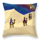Three Wisemen On A Journey - Throw Pillow